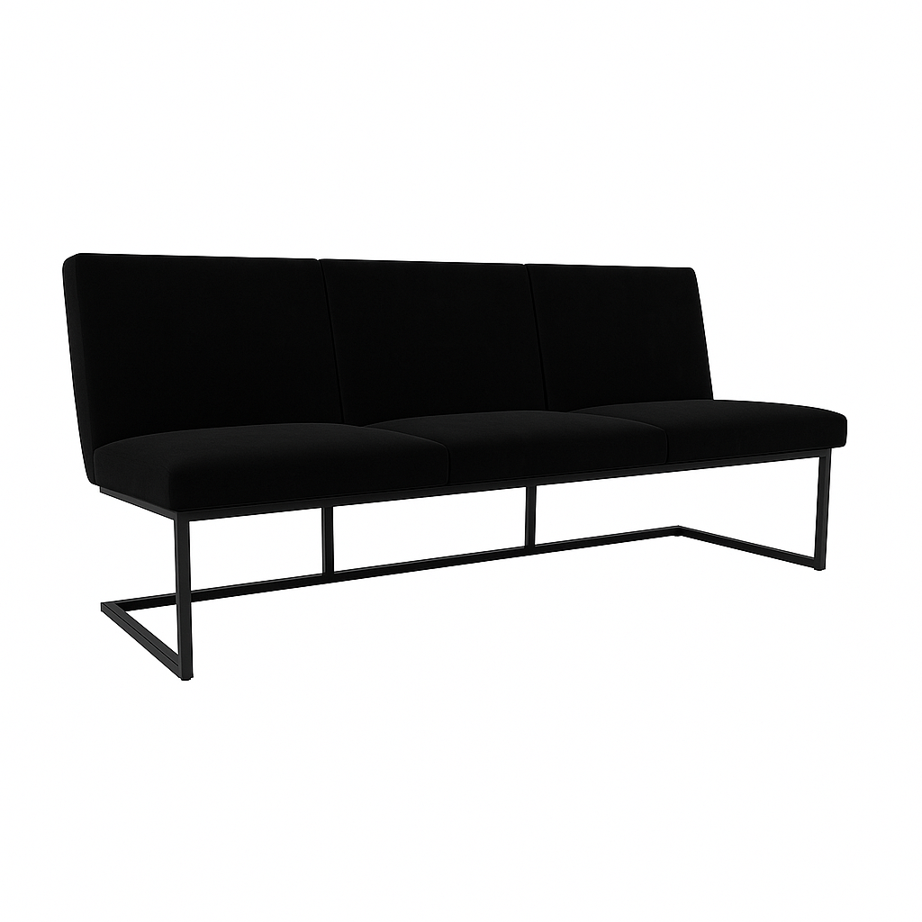 Bancheta catifea CABALLERO culoare NEGRU