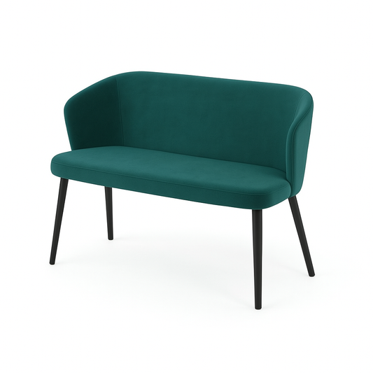 Bancheta catifea BRUNO culoare TURCOAZ