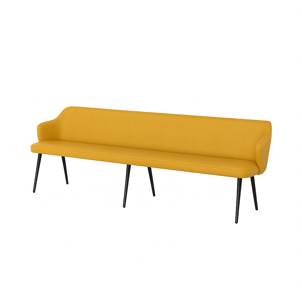 Bancheta piele ZOE culoare GALBEN