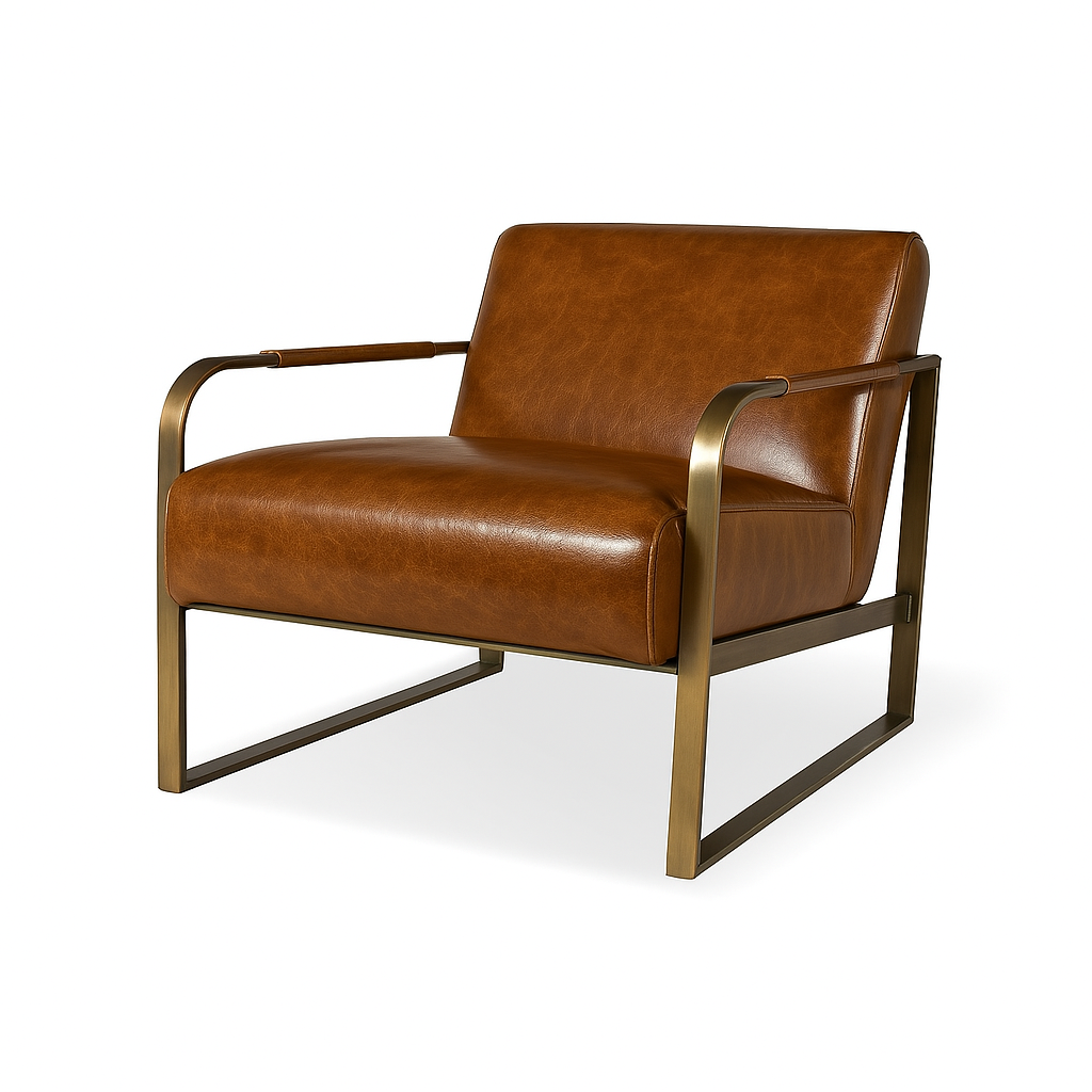 Fotoliu piele MARCELO culoare MARO