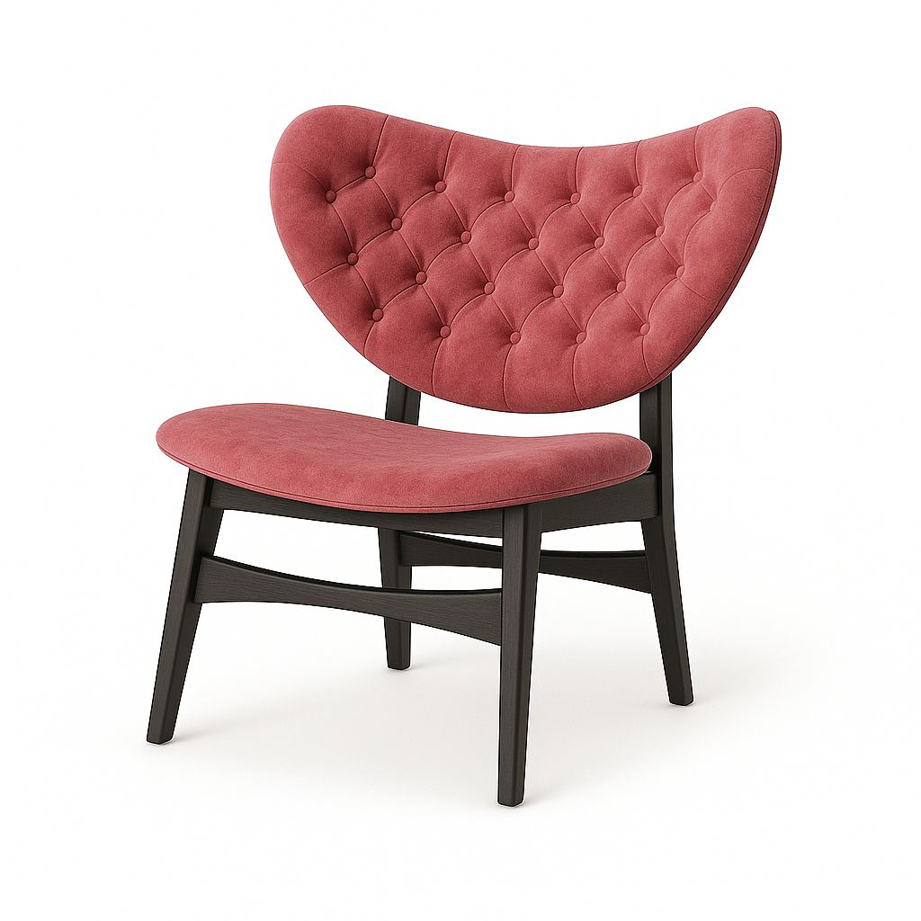 Scaun tip fotoliu catifea ROZ | model SAMUEL