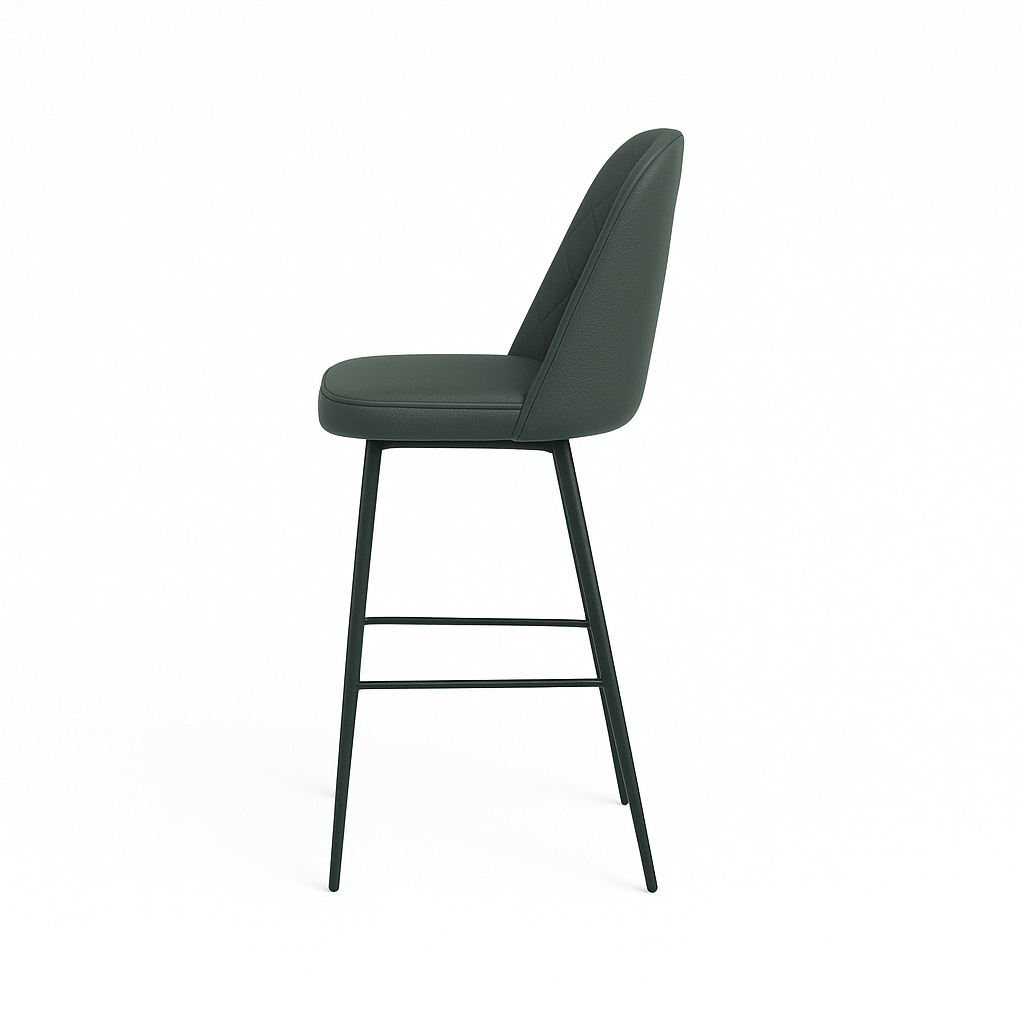 Scaun bar piele naturala VERDE | model FOX