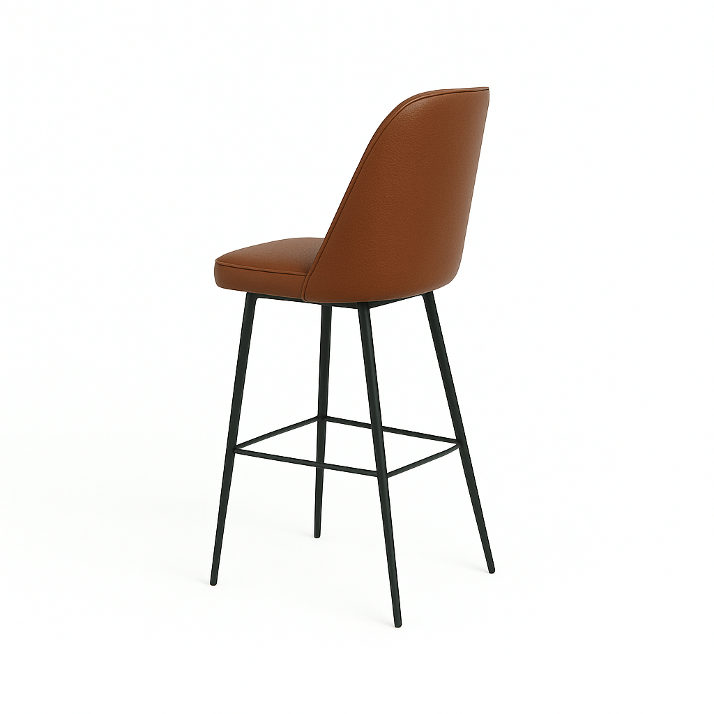 Scaun bar piele naturala BEJ | model FOX