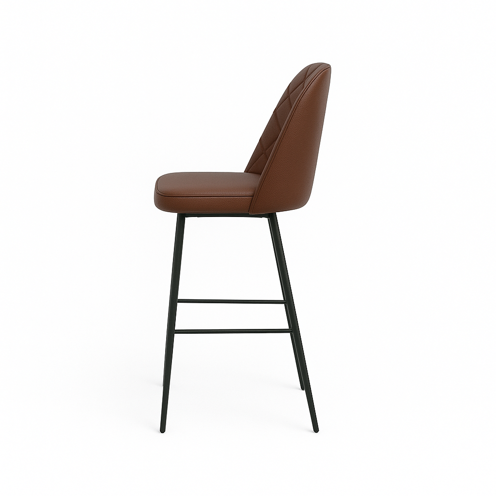 Scaun bar piele naturala BEJ | model FOX