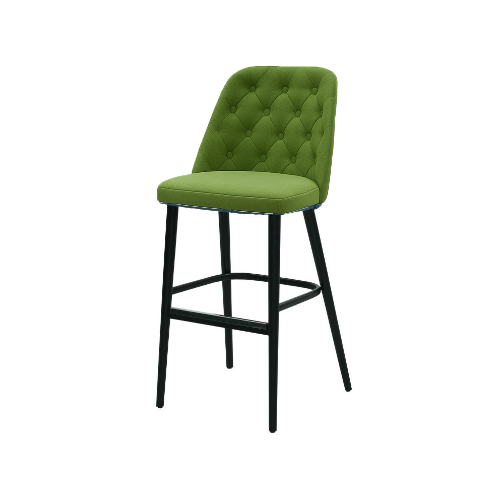Scaun bar catifea VERDE | model SCOT