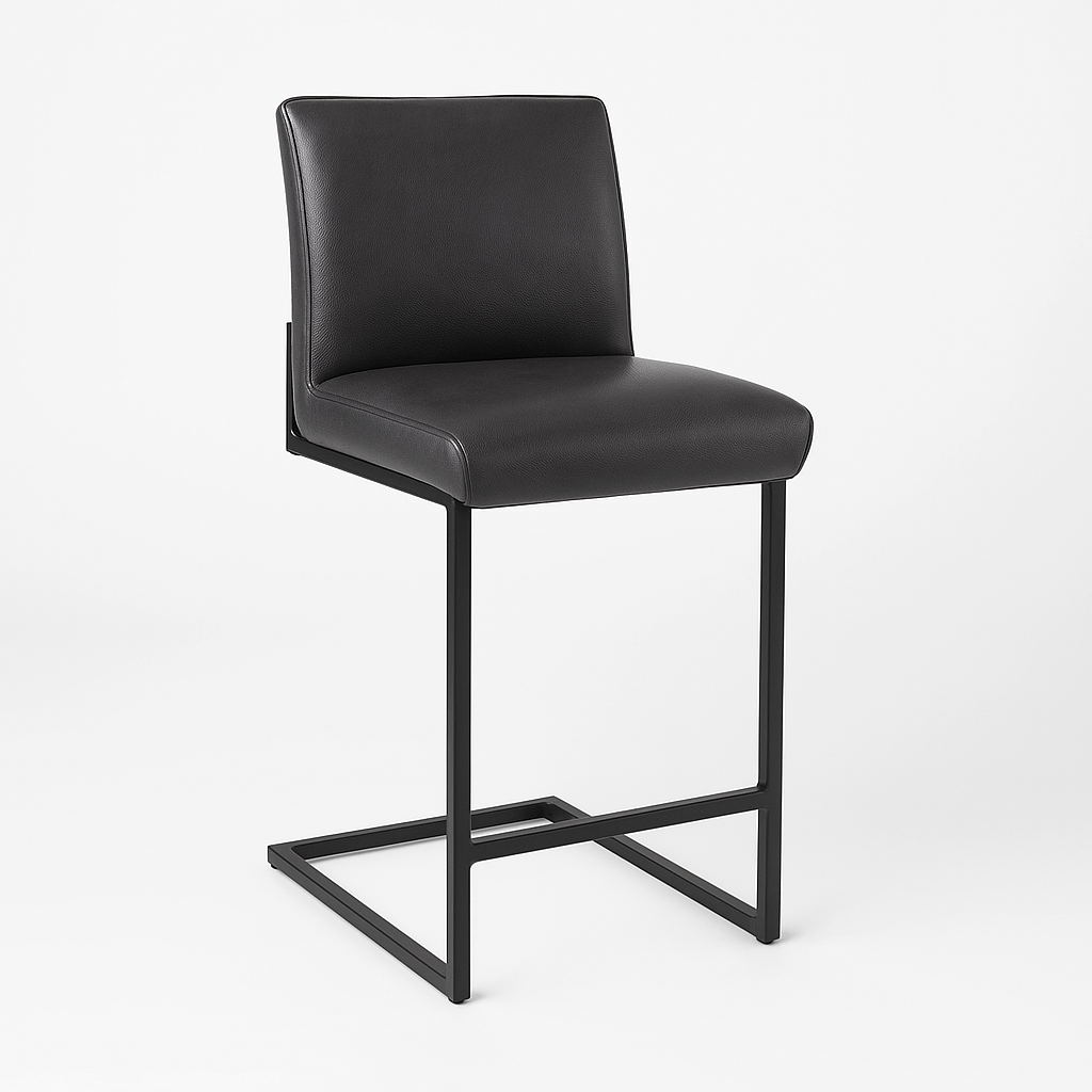 Scaun bar piele GRI | model FLEET NA