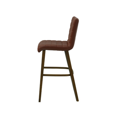 Scaun bar piele naturala GALBENA | model RIGA