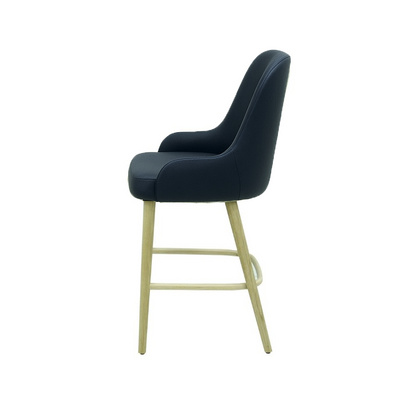 Scaun bar piele naturala BEJ | model ROCCO