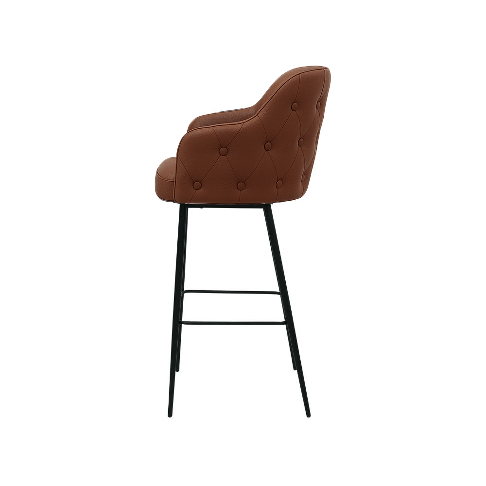 Scaun bar piele GALBENA | model TEONA