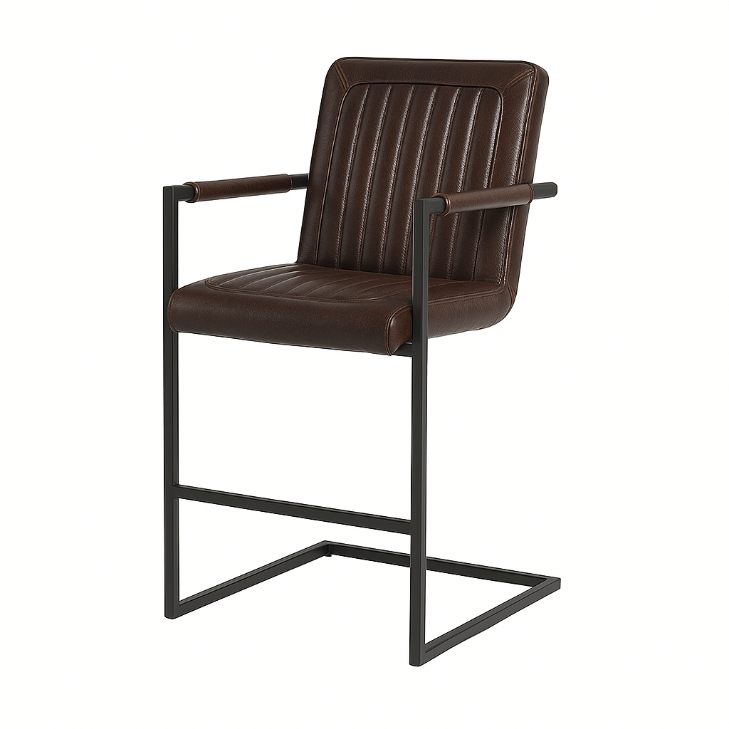 Scaun bar piele MARO INCHIS | model TRUM