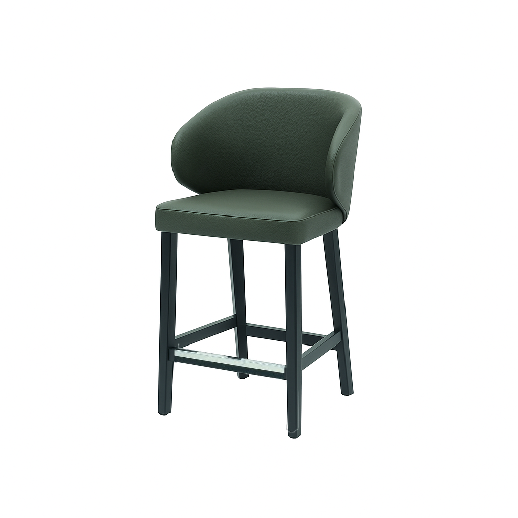 Scaun bar piele naturala VERDE | model CAPRICE