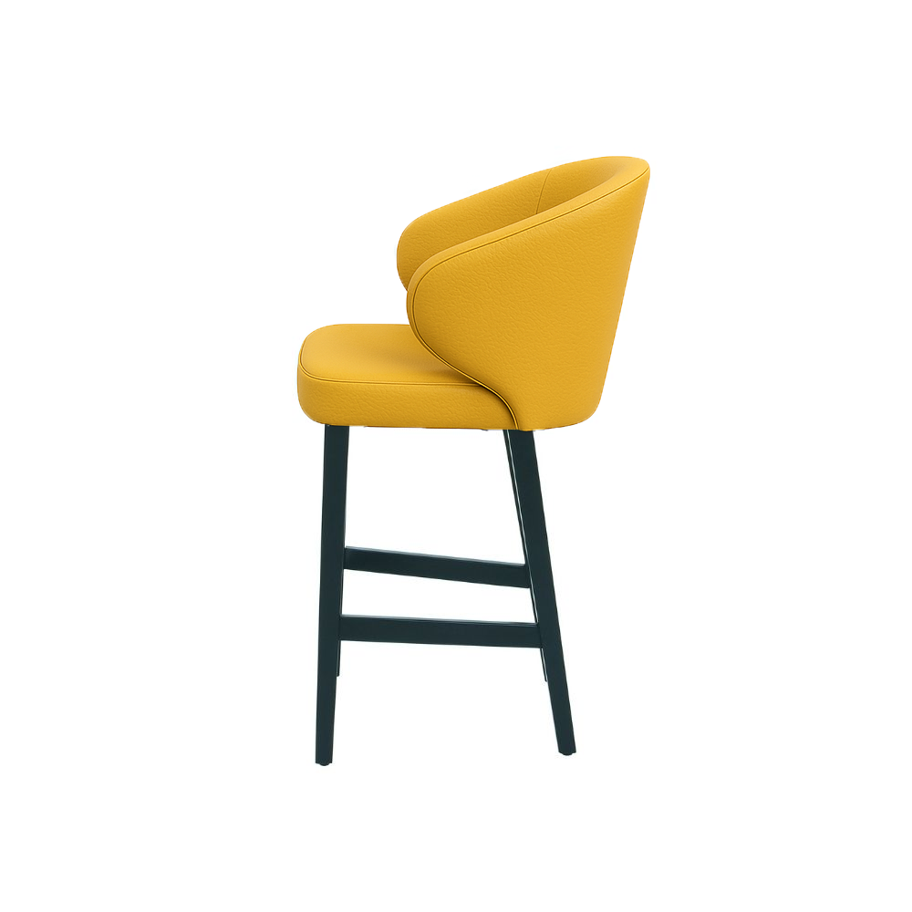 Scaun bar piele naturala BEJ | model CAPRICE