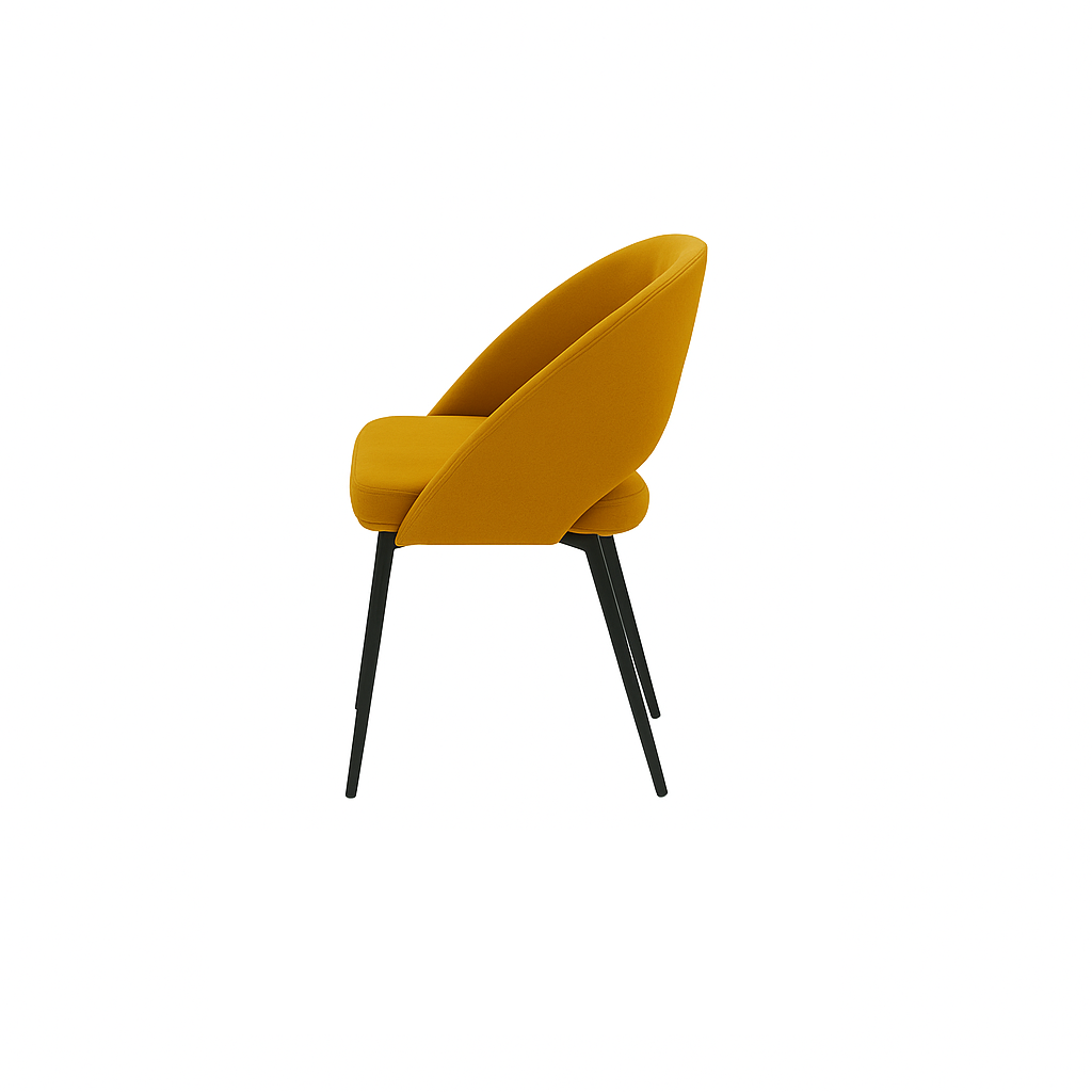 Scaun catifea GALBENA | model LAVA