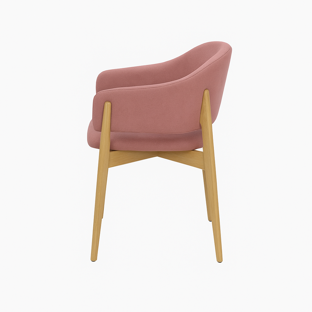 Scaun catifea ROZ | model ALMA