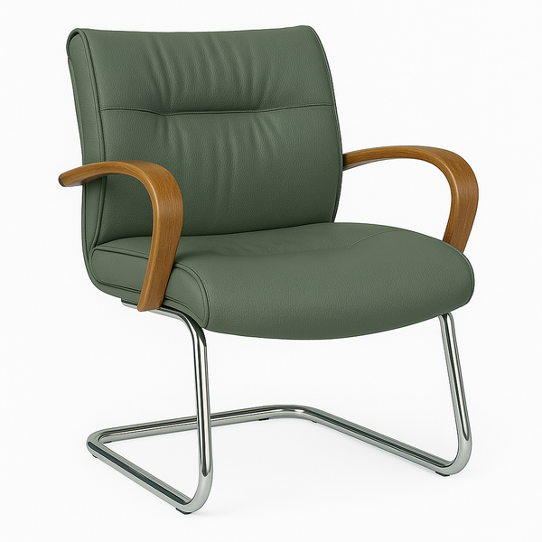 Scaun ergonomic piele VERDE | model BIG STAR V
