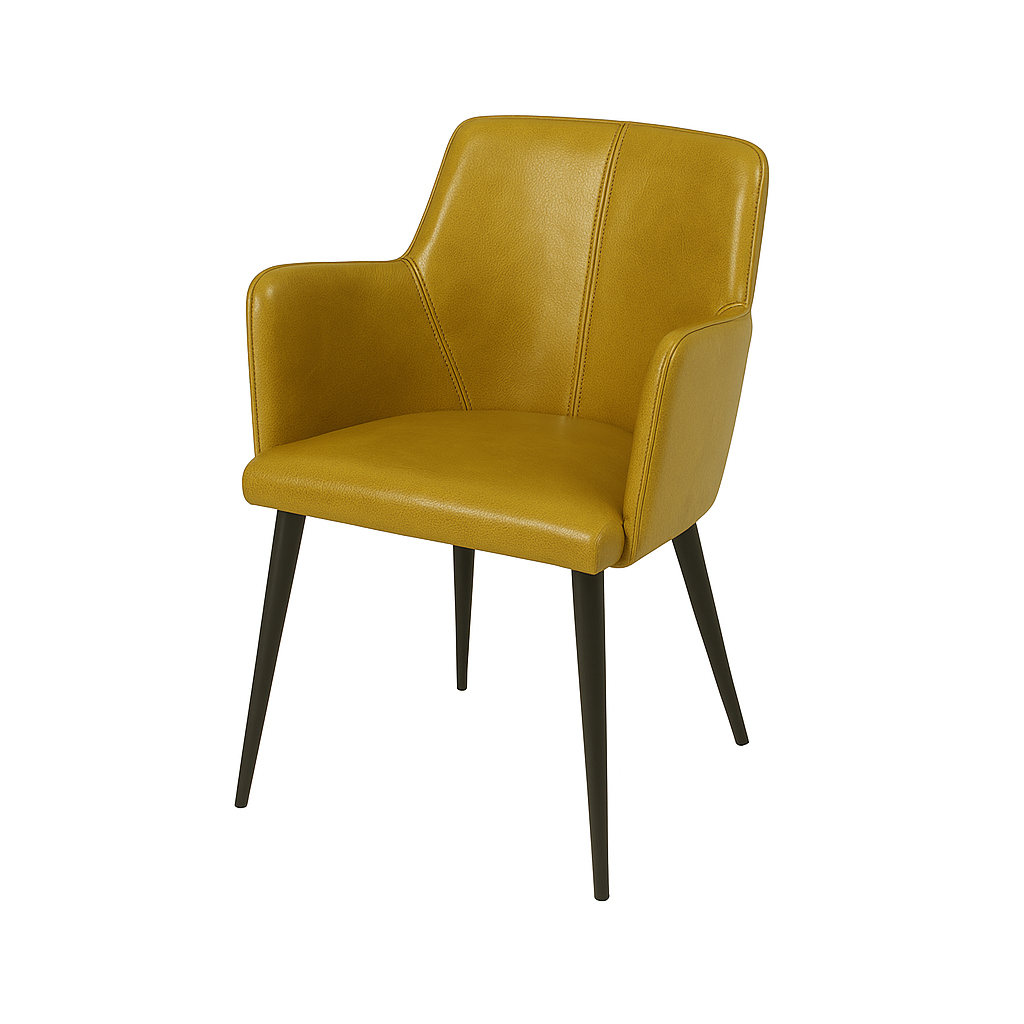 Scaun piele NEAGRA | model RESI