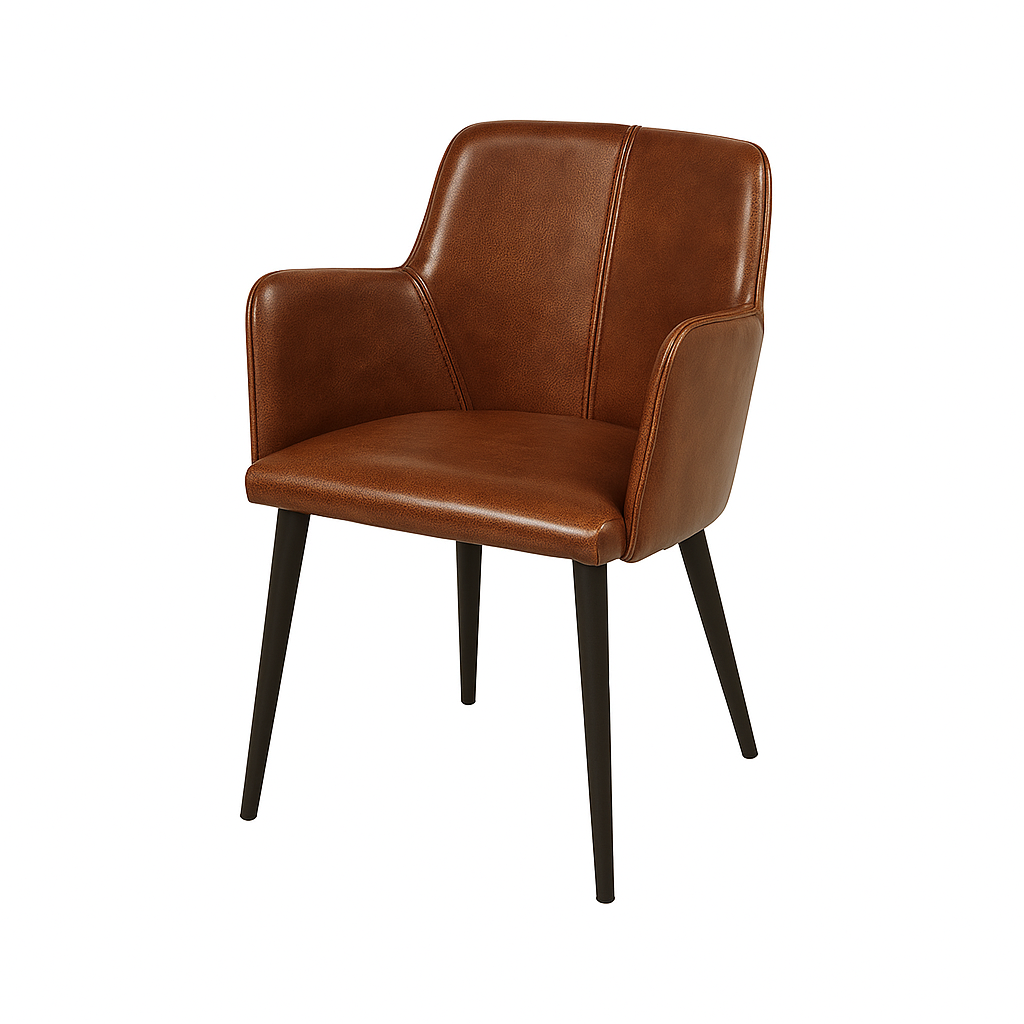 Scaun piele NEAGRA | model RESI